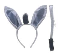 HoveeLuty Ensemble de 2 Costumes d'âne, adorables Costumes d'halloween Doux pour la Peau avec Serre-tête, Queue réglable à Faire soi-même, Coutures et reliures, 'Animaux pour Halloween, Cosplay
