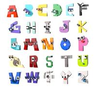 HoveeLuty Ensemble de Construction de Lettres 26 pièces Lettres Alphabet pour Tout-Petits Jouets d'apprentissage éducatifs Fournitures préscolaires pour Enfants Jouets éducatifs éd