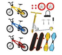 HoveeLuty Ensemble de Mini Jouets pour Les Doigts, Skateboards, vélos à Doigts, Petite balançoire, Jouet pour Les, 18 pièces