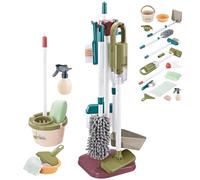 HoveeLuty Ensemble de Nettoyage pour Enfants, 15 pièces, Jouets de Nettoyage pour Enfants, Jouets pour la Maison, Ensemble réaliste pour, Balayage, Cadeaux d'an