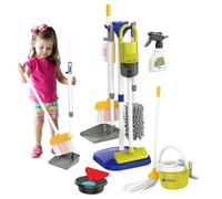 HoveeLuty Ensemble de Nettoyage pour Tout-Petits, Jouets de Nettoyage éducatifs pour Tout-Petits avec aspirateur électrique, Balai, Pelle à poussière et Plus Encore, Jouets pour - Fil