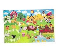 HoveeLuty Ensembles d'histoires en Feutre, Tableau en Feutre d'animaux de la Ferme 41 x 30 Pouces pour Tout-Petits, activités murales en pour l'apprentissage précoce des Tout-Petits, Tableau en feut