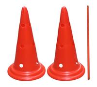 HoveeLuty Équipement d'agilité pour Chiens Hauteur et Largeur réglables Parcours d'agilité pour Chiens Comprenant 2 cônes et 1 Barre transversale Parcours ' pour en extérieur pour l'entraîne