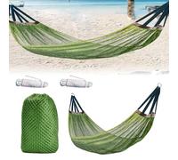 HoveeLuty Hamacs en Corde pour L'extérieur, Hamac De Camping Léger en Filet De Nylon avec Sangles d'arbre Et Sac Rangement pour L'extérieur, Hamac Vert Camping 102 X 51 Pouces, Portable