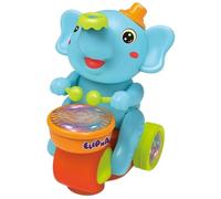 HoveeLuty Jouet éléphant Marcheur, Jouets musicaux pour bébé avec Tambour, Voiture électrique avec lumières et Sons LED, Jouets d'activités sensorielles, éducatifs et Mobiles pour bébés de 3 Ans