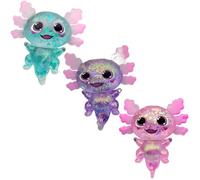 HoveeLuty Jouets Anti-Stress Axolotl, 3 balles sensorielles, Boules de pâte à Presser Salamandre 3D, Jouets Anti-Stress, Cadeaux de fête Axolotl, paniers Pâques pour Enfants et Adultes, Jouet Bain AX