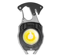 HoveeLuty Lampe de Poche Multifonction Porte-clés COB 400 mAh, Portable, en Aluminium, Affichage de la Puissance, multimode, Type-C, Support réglable, décapsuleur, Lampe Poche avec Tournevis, Noire