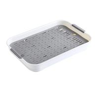 HoveeLuty Litter Boîte à litière Double Couche PP Bunny Litter Box Reckit Rabbit rectangulaire avec poignée Spacieuse Lisse de 14x10x2 Pouces Petite litière Animale Lancette à litière d'animaux