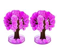 HoveeLuty Lot de 2 Mini-Arbres à Cristaux en Papier avec 3 Potions, kit de Culture Cristaux pour Enfants, kit Scientifique créatif et éducatif à Faire soi-même pour Bureau, bibliothèque, décoration s