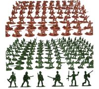 HoveeLuty Lot de 200 Figurines d'hommes de l'armée en Plastique, 12 modèles, Jouets Mixtes, Jeu imaginatif, Figurines d'action pour Enfants 3 Ans et Plus.