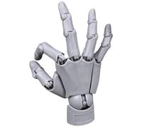 HoveeLuty Main articulée, modèle de Main Flexible avec Articulation et Base Mobiles, modèle en PVC Facile à réaliser soi-même pour Dessiner, Peindre, Esquisser, de Gris pour Dessiner, manne