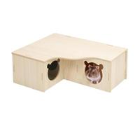 HoveeLuty Maison pour Hamster, cachette en Bois pour Hamster, Jouets résistants aux morsures et sans goût, Accessoires pour Hamsters syriens, Hamsters Nains, gerbilles, octodons, Rats, Jouets pour