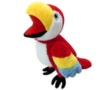 HoveeLuty Marionnettes à Main Perroquet Marionnette à Main avec Bouche Mobile Marionnettes d'animaux interactives Peluche Oiseau Animaux en Peluche pour Jeu de rôle Spectacle Théâtre Contes Cadeau d