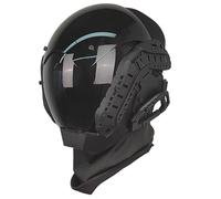 HoveeLuty Masque avec Rail de Guidage Masque futuriste PC Punk décoratif avec Facial cybernétique pour Cosplay Party Halloween Festival de Musique cybernétique