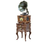 HoveeLuty Meubles de Maison de poupée Miniatures Mini phonographe Vintage avec 3 chansons et Armoire Accessoires Maison poupée Miniatures rétro pour décoration Bureau Accessoires m