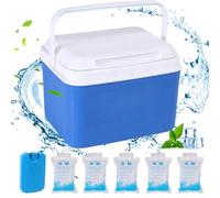 HoveeLuty Mini glacière, Petite glacière Rigide isolée de 5 litres, Petite Portable avec poignées, Mini pour Pique-Nique à la Plage, Camping, Bleue pour Camping