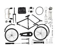HoveeLuty Modèle de vélo à Monter soi-même, 51 pièces, modèle de Mini-vélo rétro en Alliage, Simulation 1:10, Mini- en Fer avec gonfleur et Mallette, décoration Table, Cadeaux Noël