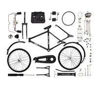 HoveeLuty Modèle de vélo à Monter soi-même, 51 pièces, modèle de Mini-vélo rétro en Alliage Simulation 1:10, Mini- Iron Art avec gonfleur et Mallette, décoration Table, Cadeaux Noël,
