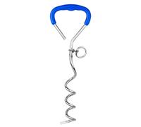 HoveeLuty Piquet d'attache pour Chien en Spirale de 40, 6 cm, en Acier Robuste de 9 mm, avec Anneau Fixation Rotatif, Piquet Ergonomique pour Laisse Chien au Sol, pour Le Camping, pour Laisse
