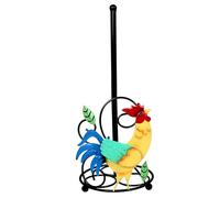 HoveeLuty Porte-essuie-Tout Porte-mouchoirs en Fer avec Peinture colorée Distributeur de Rouleaux d'essuie-Tout en Forme de Coq avec Base lestée Appareils Cuisine -Serviettes -Serviettes en pa