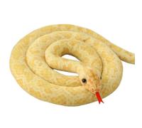 HoveeLuty Serpent en Peluche pour Halloween, 200 cm, Simulation de Serpent en Peluche avec Langue tirée, en Coton, en pour farces de fête, en Jaune, Jouet en