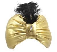 HoveeLuty Turban pour hommes et femmes, foulard en satin plissé arabe sultan indien, foulard pour femmes et hommes pour déguisements soirées à thème arabe, pour, turban pour, costume d