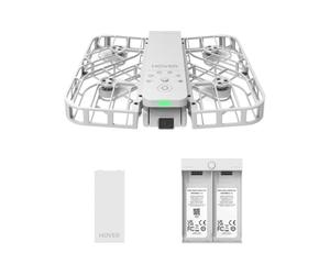 HOVERAir X1 Drone avec caméra, mini-drone intelligent autonome, Combo | Caméra volante avec mode Suivez-moi, contrôle mains libres, vidéo HDR, trajectoires intelligentes et décollage paume, Blanc