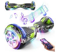 Sisigad Hoverboard 6.5'' Hy-A02c, Bluetooth+Lumière Led, Autonomie 7-8km, Vitesse Maximale 10km/H, Batterie 18v/2.6ah, Meilleur Cadeau Pour Les Enfants-Couleur Des Bleu