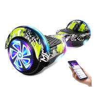 Hoverboard 6,5"" Électrique Enfant, moteur 160W, éclairage LED, Bluetooth, autonomie 7-8 km, max 70 kg - Vert