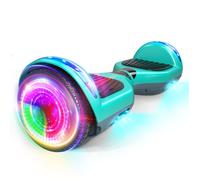 Hoverboard 6.5'' électrique enfant, Moteur 160W, lumière LED, bluetooth, Charge maximale 70KG, autonomie 7-8km, Vert et Gris