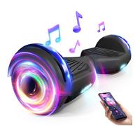 Hoverboard 6.5'' électrique enfant, Moteur 160W, lumière LED, bluetooth, Charge maximale 70KG, autonomie 7-8km, Noir