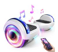 Hoverboard 6.5'' électrique enfant, Moteur 160W, lumière LED, bluetooth, Charge maximale 70KG, autonomie 7-8km, Blanc