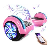 hoverboard 6.5'' électrique , Gyroscope LED, bluetooth, tout terrain, Charge maximale 70KG, autonomie 8km, pour Enfant et Adol,Rose
