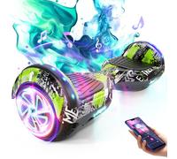 Hoverboard 6.5'' électrique，Moteur 160W, lumière LED, bluetooth, Charge maximale 70KG, autonomie 7-8km,Un vert éclatant