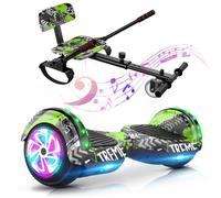 Hoverboard 6,5""+Hoverkart Ensemble vert, Autonomie 7-8km,160W, Bluetooth, Éclairage LED,Chargeur d'origine,Idéal pour Enfants