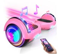 hoverboard 6.5'' HY-A02C, Bluetooth+Lumière LED, Autonomie 7-8km, vitesse maximale 10KM/H, Batterie 18V/2.6AH, Rose