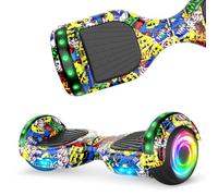 hoverboard 6.5'' HY-A02C, Bluetooth+Lumière LED, Autonomie 7-8km, vitesse maximale 10KM/H, Batterie 18V/2.6AH, cool graffitis