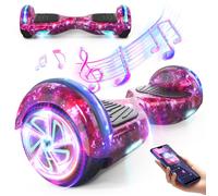 hoverboard 6.5'' HY-A02C, Bluetooth+Lumière LED, Autonomie 7-8km, vitesse maximale 10KM/H, Batterie 18V/2.6AH, Violet