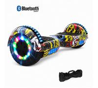 Hoverboard 6,5"", moteur 200W, Batterie 36V/3.6Ah,Autonomie de 10km, Éclairage LED + Bluetooth,Couleur Hiphop