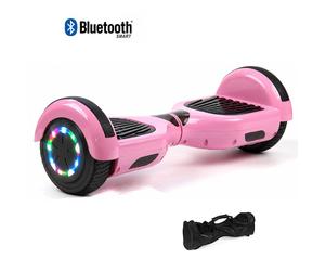 Hoverboard 6,5"", moteur 200W, Batterie 36V/3.6Ah,Autonomie de 10km, Éclairage LED + Bluetooth,Couleur rose