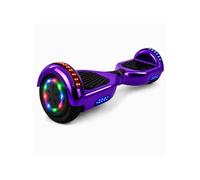 Hoverboard 6,5 Pouces Bluetooth Roues LED avec Sac de Transport Violet Chromé