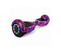 Hoverboard 6,5 Pouces Bluetooth Roues LED avec Sac de Transport Violet Galaxie