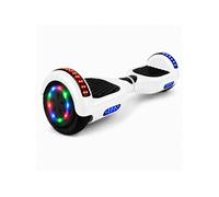 Hoverboard 6,5 Pouces Bluetooth Roues LED Blanc avec Sac de Transport