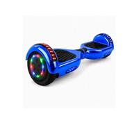Hoverboard 6,5 pouces Bluetooth Roues LED Sac de transport Bleu Chromé
