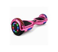 Hoverboard 6,5 pouces Bluetooth Roues LED Sac de transport Rose Chromé