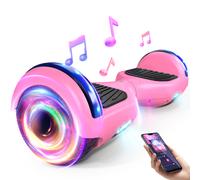 Hoverboard 6,5 Pouces Moteur Puissant, Bluetooth + Lumière Led, Idéal Pour Enfant Et Ados, Batterie 18v/2.6ah, Rose - Sisigad