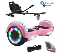 Hoverboard 6,5 Pouces Rose avec Hoverkart Noir