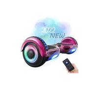 Hoverboard 6.5 pouces Scooter avec Bluetooth LED FLASH Gyropode avec Moteur Puissant Cadeau et Jouet pour Enfants et Ados,Noir