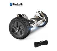 Hoverboard 8,5"", moteur 250W, Batterie 36V/4.4Ah,Autonomie de 12km, Éclairage LED + Bluetooth,Couleur Camouflage