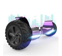 Hoverboard 8,5 pouces Hummer Tout Terrain LED Bluetooth avec Moteur Puissant Cadeau iéal Violet Chromé